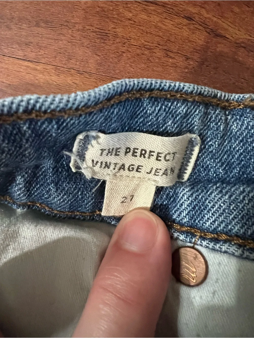Madewell The Perfect Vintage Jean size 27
